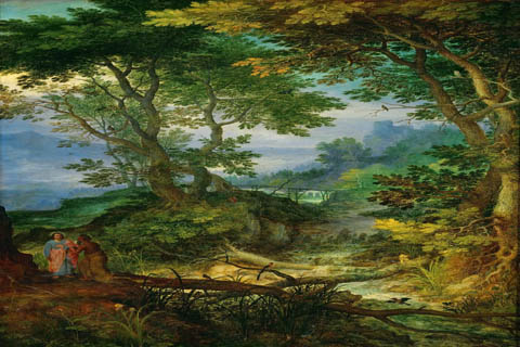 (Brueghel, Jan The Elder (1568-1625) -- Скалистый пейзаж с)