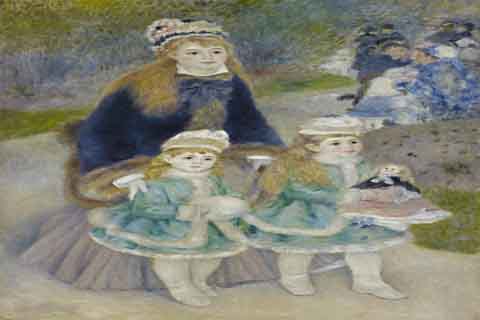 (Pierre-Auguste Renoir - Mother and Children (La Promenade))