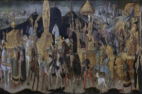 (Apollonio di Giovanni Het optrekken van Darius voor de slag bij Issus 1450 - 1455.jpeg)