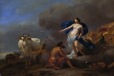 (Berchem Nicolaes Pietersz. Juno geeft Argus opdracht Io te bewaken. 1655 - 1683)GH