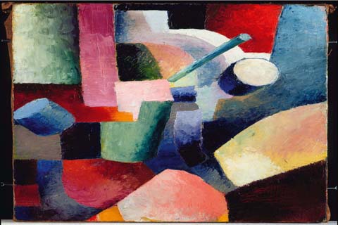 (August Macke (1887–1914)-Colored Composition of Forms, 1914)