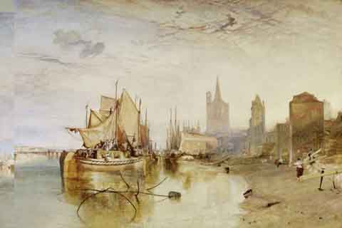(Joseph Mallord William Turner - The Arrival of a Packet-Boat, Evening, 1826)