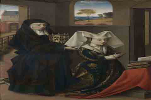 (Petrus Christus - Isabella of Portugal and saint Elisabeth D)