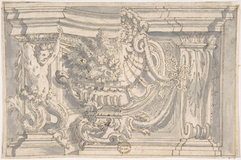 (Anonymous Drawing Showing Two Alternate Designs for an Ornamental Niche or Panel)