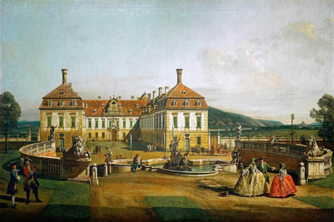 (Bernardo Bellotto (1721-1780) -- Schlosshof Castle as Seen from the Garden)