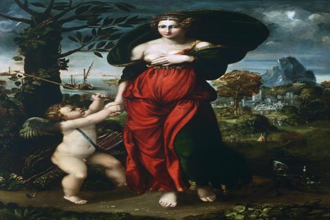 《维纳斯和丘比特》(Battista Dossi (Battista de’ Luteri) Italian (active Ferrara) c. 1474-1548 Venus and Cupid.tif)