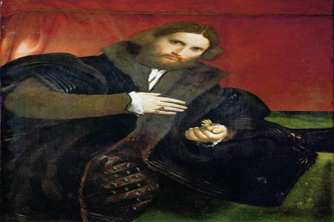 (Lorenzo Lotto -- Man with a golden animal claw )