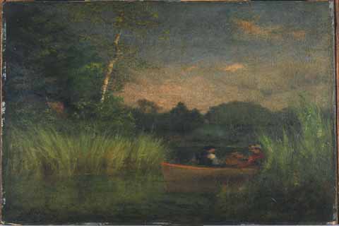 (George Inness (1825–1894)-Dusk in the Rushes (Alexandria Bay))