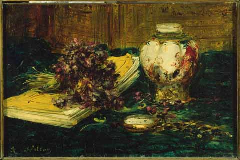《紫罗兰》-安东尼(Antoine Vollon (1833–1900)-Violets)GH