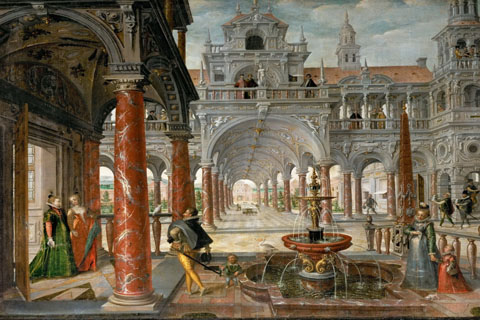 (Hans Vredeman de Vries -- Palace with Distinguished Visitors)