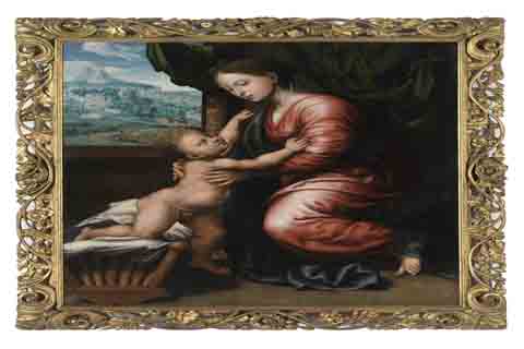 (Jan Van Hemessen - Virgin with Child. Madonna with Child)