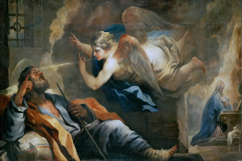 (Luca Giordano (1634-1705) -- Dream of Saint Joseph)