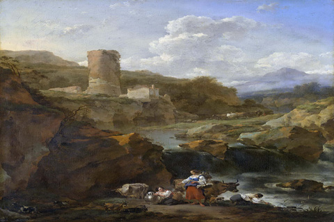 (Berchem Nicolaes Pietersz. Italiaans landschap 1656.jpeg)