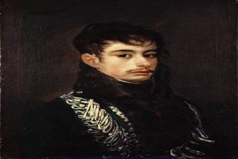 《一名军官》-弗朗西斯科·德·戈雅·卢西恩特斯(Francisco de Goya y Lucientes - An Officer (Conde de Teba), c.1804)