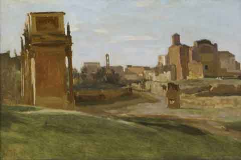 (Jean-Baptiste-Camille Corot  - The Arch of Constantine and the Forum, Rome, 1843)