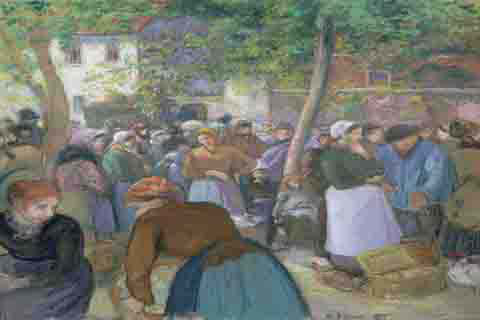 (Camille Pissarro Poultry Market at Gisors)