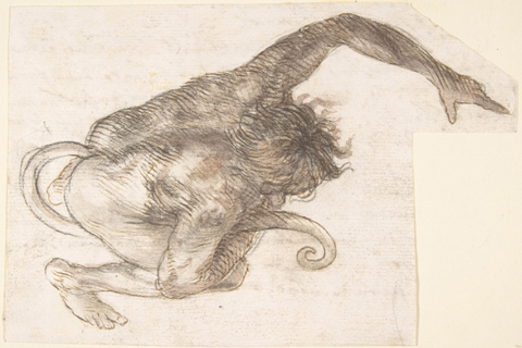 (Anonymous Figure of Fantastic Human like Creature with Long Tail)