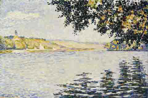 (Paul Signac View of the Seine at Herblay)