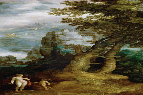 (Joseph Heintz the Elder (1564-1609) -- Venus and Cupid Before the Castle of Love)