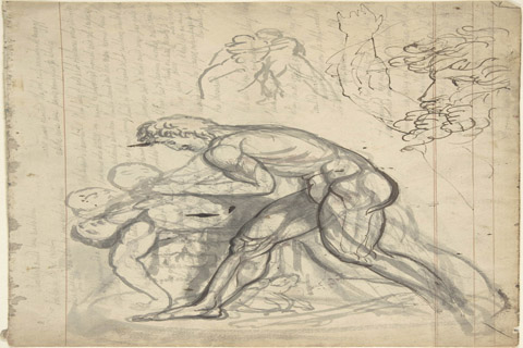 (Anonymous Sketchbook page with drawings of sculpture)