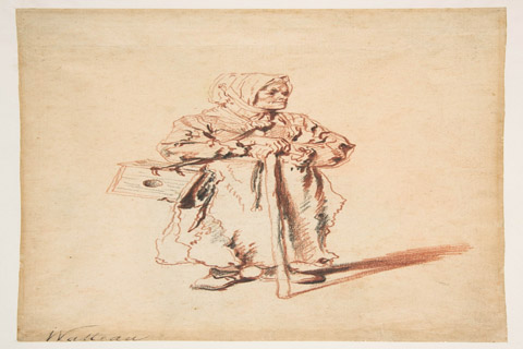 (Antoine Watteau Standing Savoyarde with a Marmot Box)