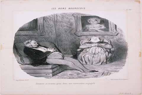 (Honoré Daumier (1808–1879)-Les Bons Bourgeois Comment se termine...Une conversation conjugale)