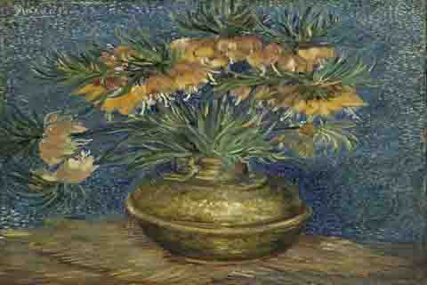 (Vincent van Gogh Imperial Fritillaries in a Copper Vase)