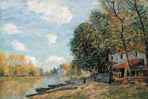 (Alfred Sisley (1839–1899)-Moret The Banks of the River Loing, 18)