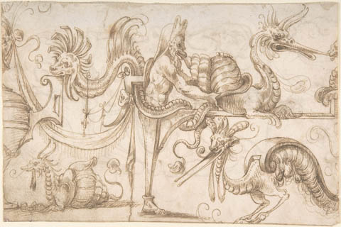 (attributed to Andr閟 de Melgar Term with Shell and Dragons)