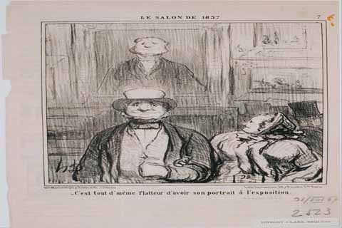 (Honoré Daumier (1808–1879)-Le Salon de 1857 Comment, c'est dans cette cave que…)