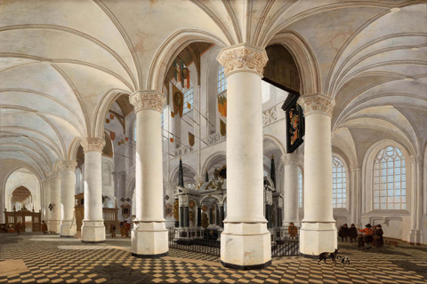 (Gerard Houckgeest - Ambulatory of the Nieuwe Kerk in Delft)