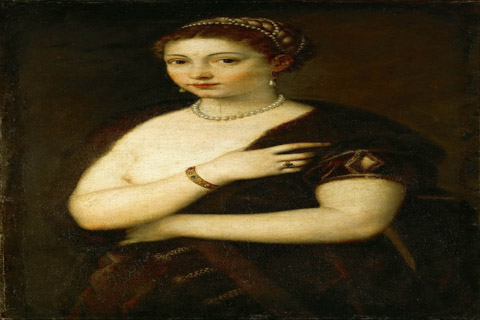 (Titian -- Young Woman with Fur)GH