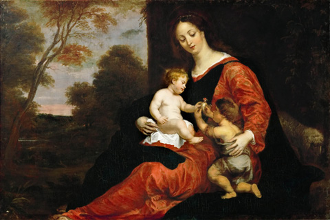 (Gerard Seghers (1591-1651) -- Virgin and Child with Saint John)
