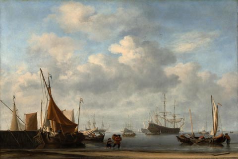 (Willem van de Velde II Entrance to a Dutch Port)