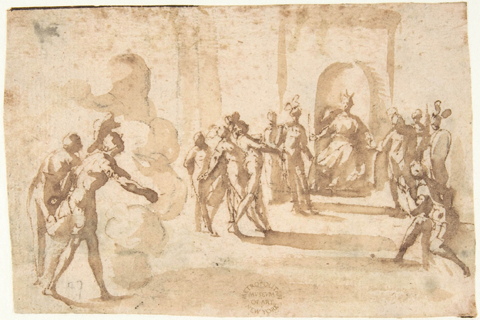(attributed to Francesco Allegrini Aeneas and Achates Entering Dido's Palace)
