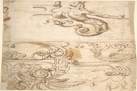 (attributed to Andr閟 de Melgar Merman with Strapwork Above Strapwork and Snails)