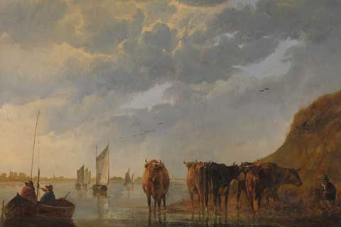 五牛牧民》-阿尔伯特·库普(五牛牧民-阿尔伯特·库普-荷兰)