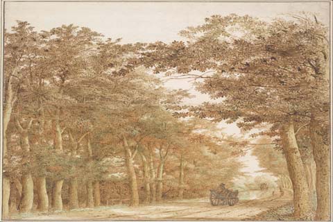 (Cornelis Hendrickszoon Vroom (1591 or 1592 - 1661)-Forest Road wi)