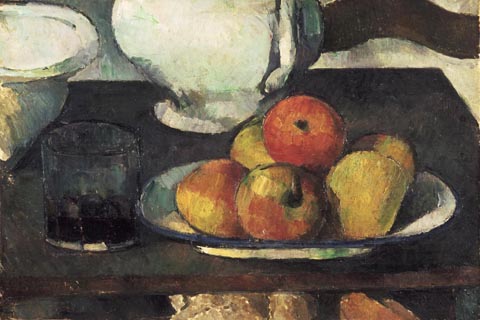 (Paul C閦anne Still Life with Apples and a Glass of Wine)