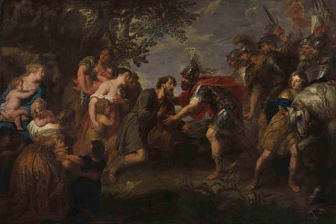 (Jan Van den Hoecke - Jacob meets his brother Esau)