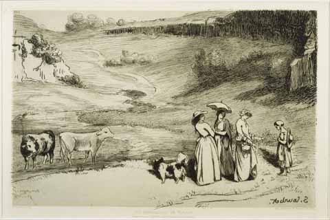(Gustave Courbet (1819–1877)-Les Demoiselles de village)