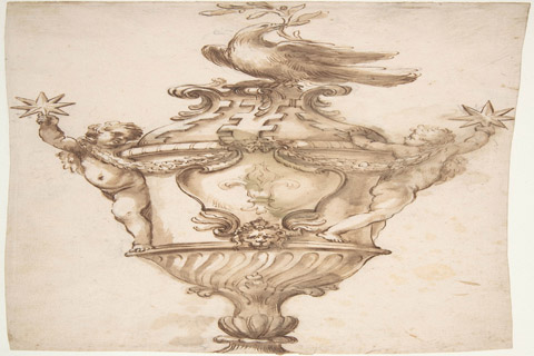 (Alessandro Algardi Design for a Covered Vase with the Arms)
