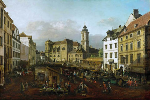 (Bernardo Bellotto (1721-1780) --The Freyung in Vienna)