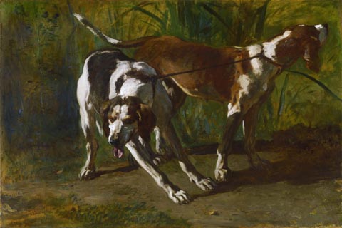 (Constant Troyon French 1810-1865 Leashed Hounds.tif)