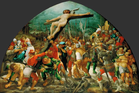 (Wolfgang Huber (c. 1485-1553) -- Raising of the Cross)