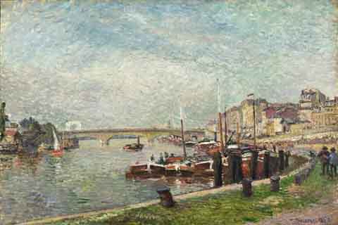 《法国鲁昂拿破仑码头》(Camille Pissarro French 1830-1903 Quai Napoléon Rouen.tif)