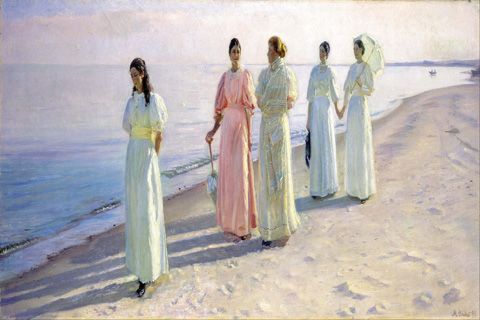 (Michael Ancher A stroll on the beach)