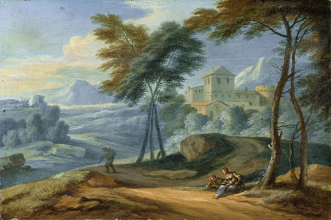 (Boudewyns Adriaen Frans Bergachtig landschap. 1660-1711)