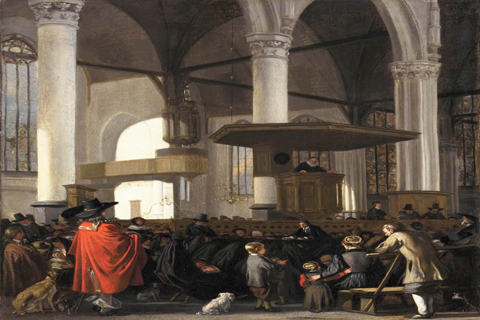 (Emanuel de Witte - The Oude Kerk in Amsterdam during a Service)