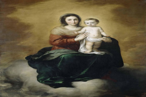 《圣母和圣婴》(Bartolome Esteban Murillo - Madonna and Child)